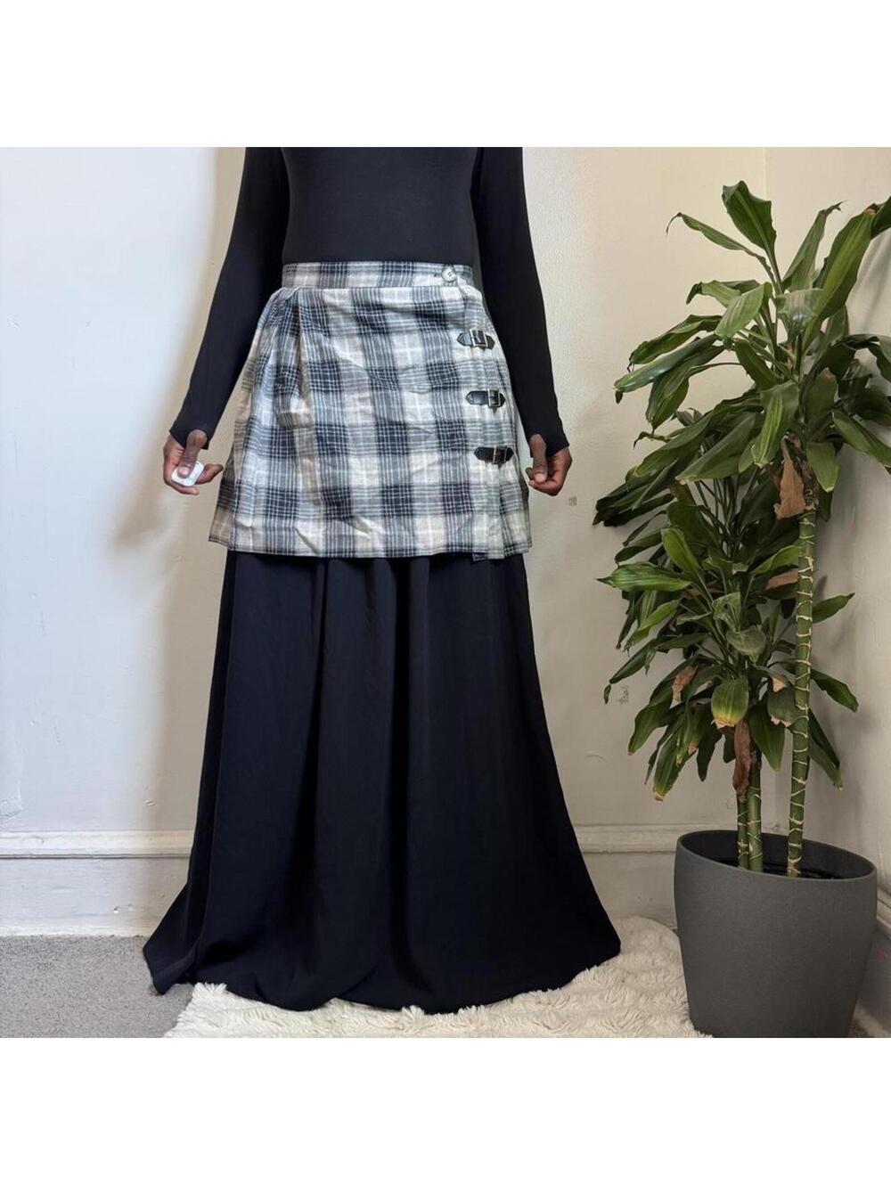 Y2K Star City Clothing Vintage Plaid Kilt Mini Skirt size 13